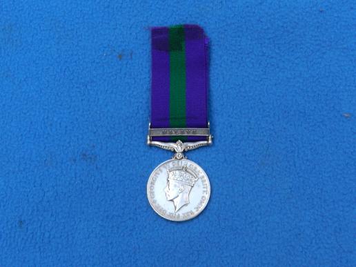 The Malaya Service  Medal  ( Named )