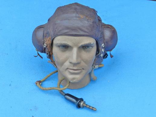 British Costal Command Type-C Wired Flying Helmet