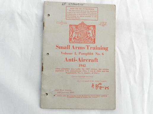 Small Arms Training Pamphlet Anti-Aircraft