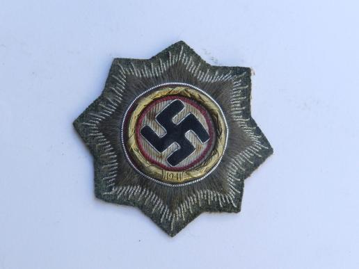 Embroidered German Cross in Gold