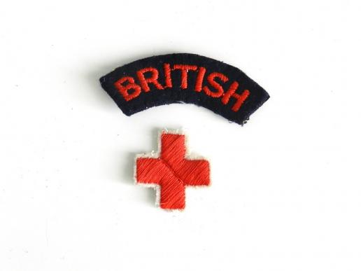 British Red Cross Shoulder Title & Badge