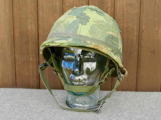 U.S. M1C Paratrooper Helmet & Camouflage Cover