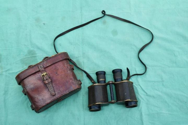 British 6x30 Binoculars & Leather Case