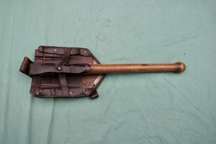 German Folding Entrenching Tool & Carrier