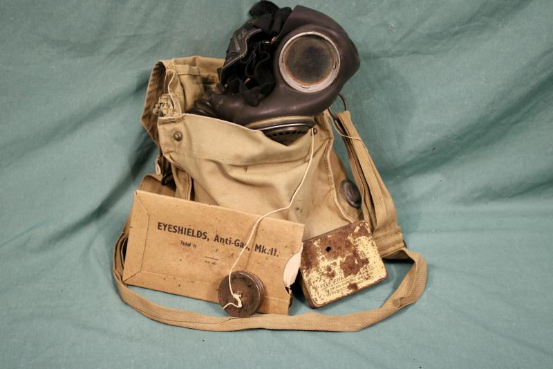 British General Service Gas Mask & Contents