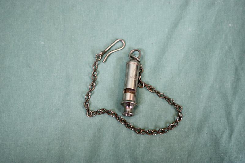 British ARP Whistle & Chain