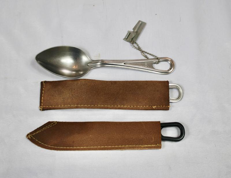 U.S. Knife, Fork, Spoon Set & Leather sheaths