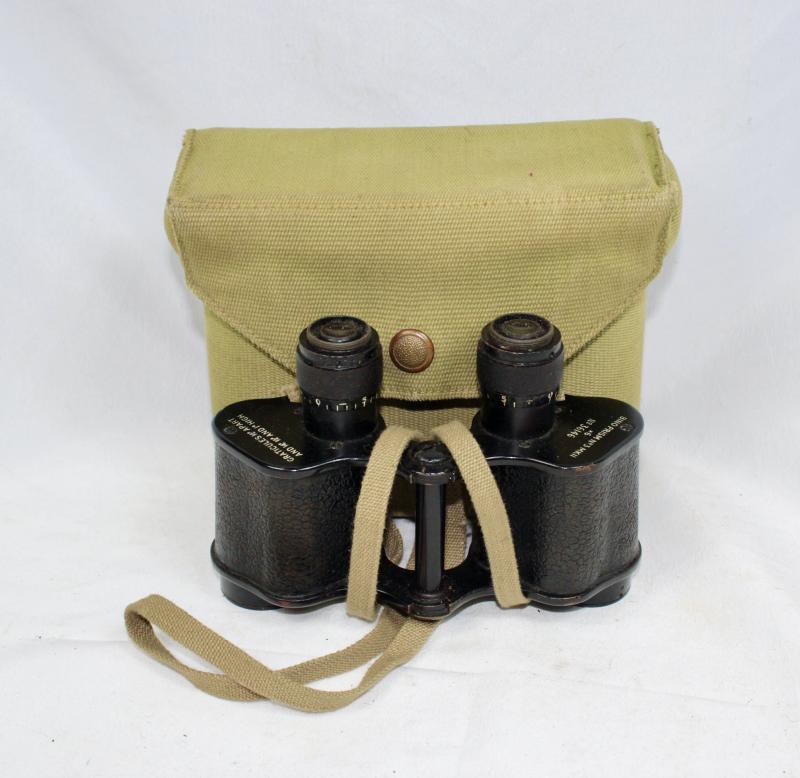 British No3 MKII 6x30 Binoculars & Case