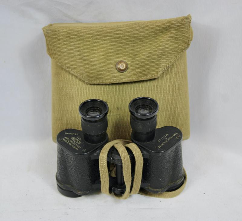 British No2 MKIII 6x30 Binoculars & Case