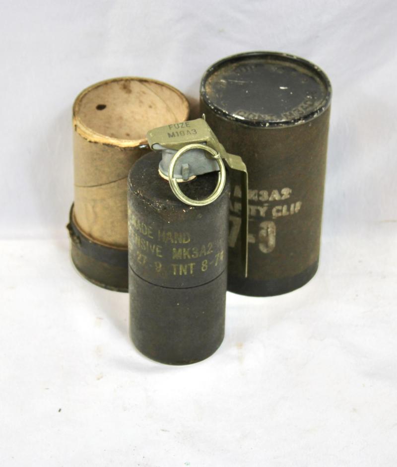 U.S. Inert MK3A2 Offensive Grenade & Container