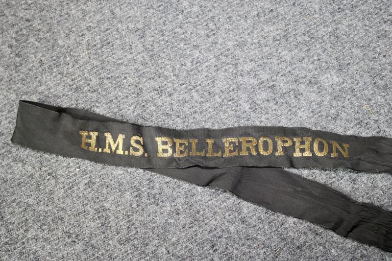 HMS Bellerophon Cap Tally