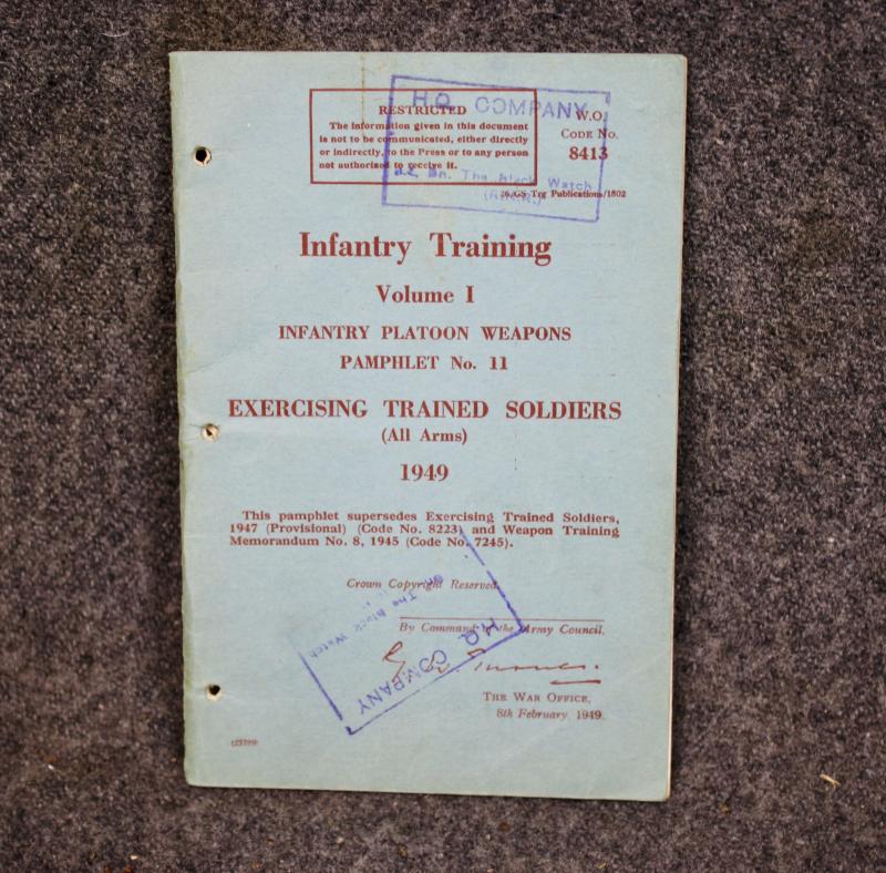 Infantry Training Exercising Trained Soldiers Pamphlet No11 ( Unit Stamped )