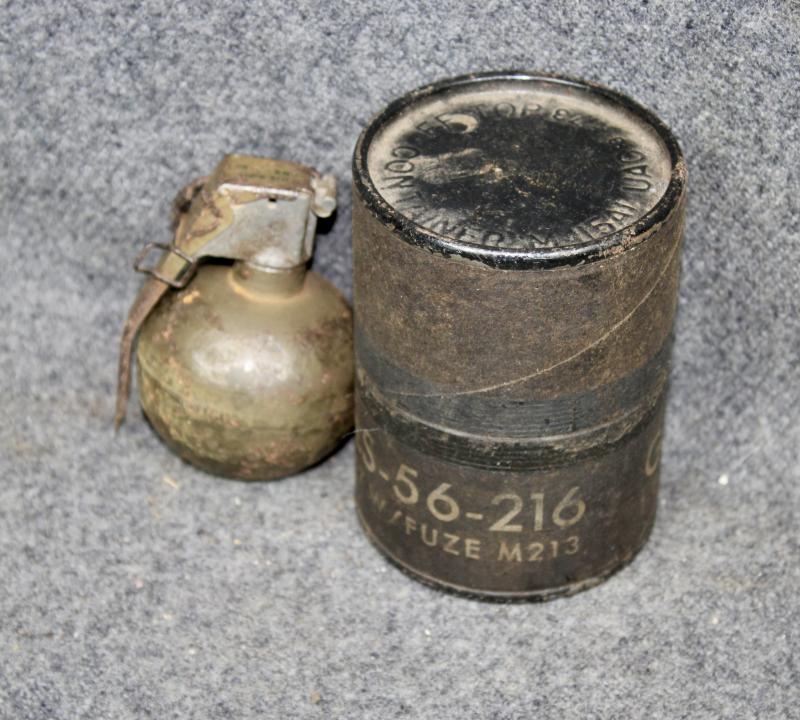 U.S. Inert M67 Grenade & Container