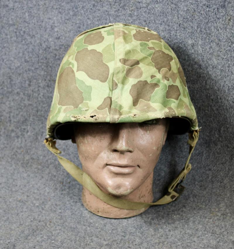 U.S. M1 Helmet &  Marine Corps Camouflage Cover