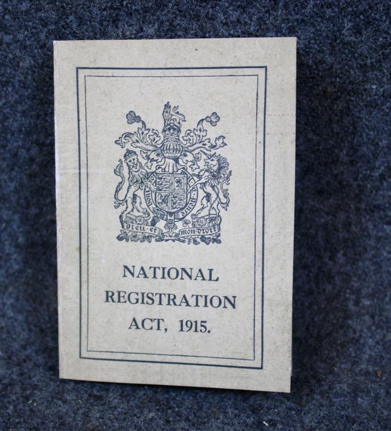 Reproduction  1915 National Registration Card