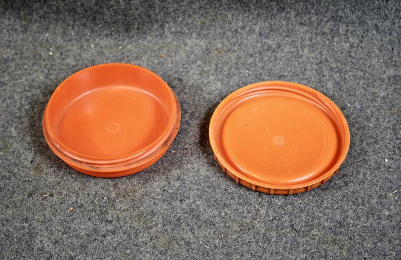 German Orange Bakelite Butter Dish