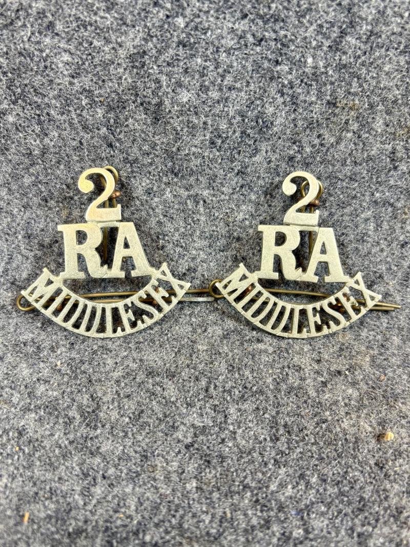 2nd Battery Royal Artillery Middlesex Region Epaulette Cyphers