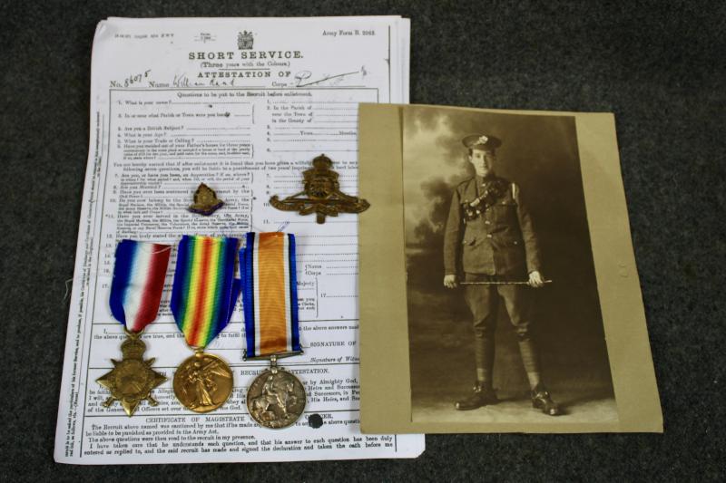 WW1 Trio Medal Group & Service Record