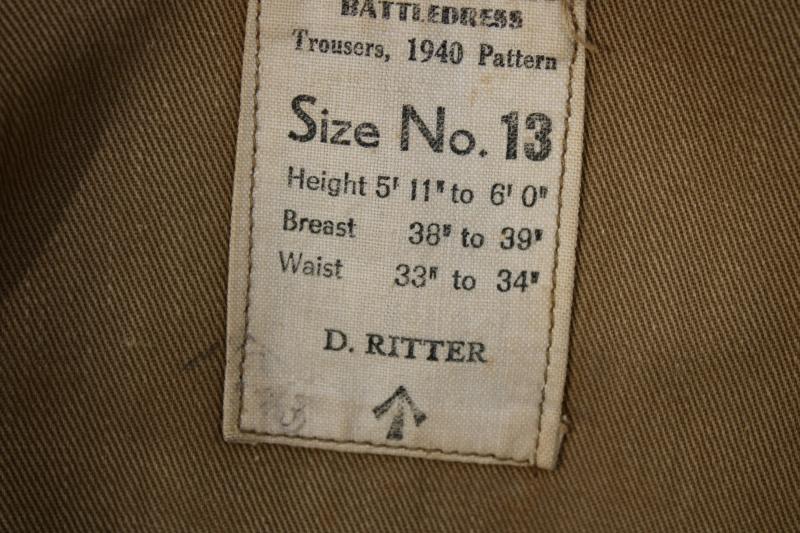 British R.A. Officers 40 Pattern Battle Dress Blouse
