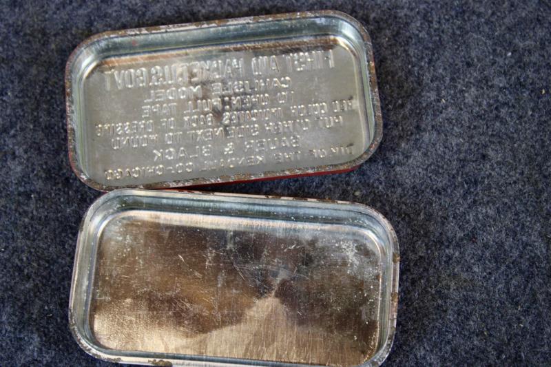U.S. British Made Field Dressing Pouch & Carlisle Field Dressing Tin