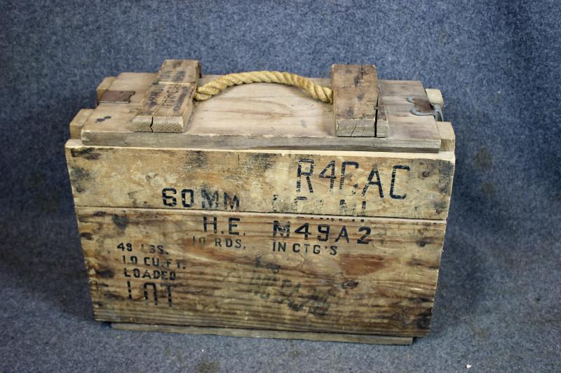 U.S. M49A2 Mortar Shell Wooden Storage Box