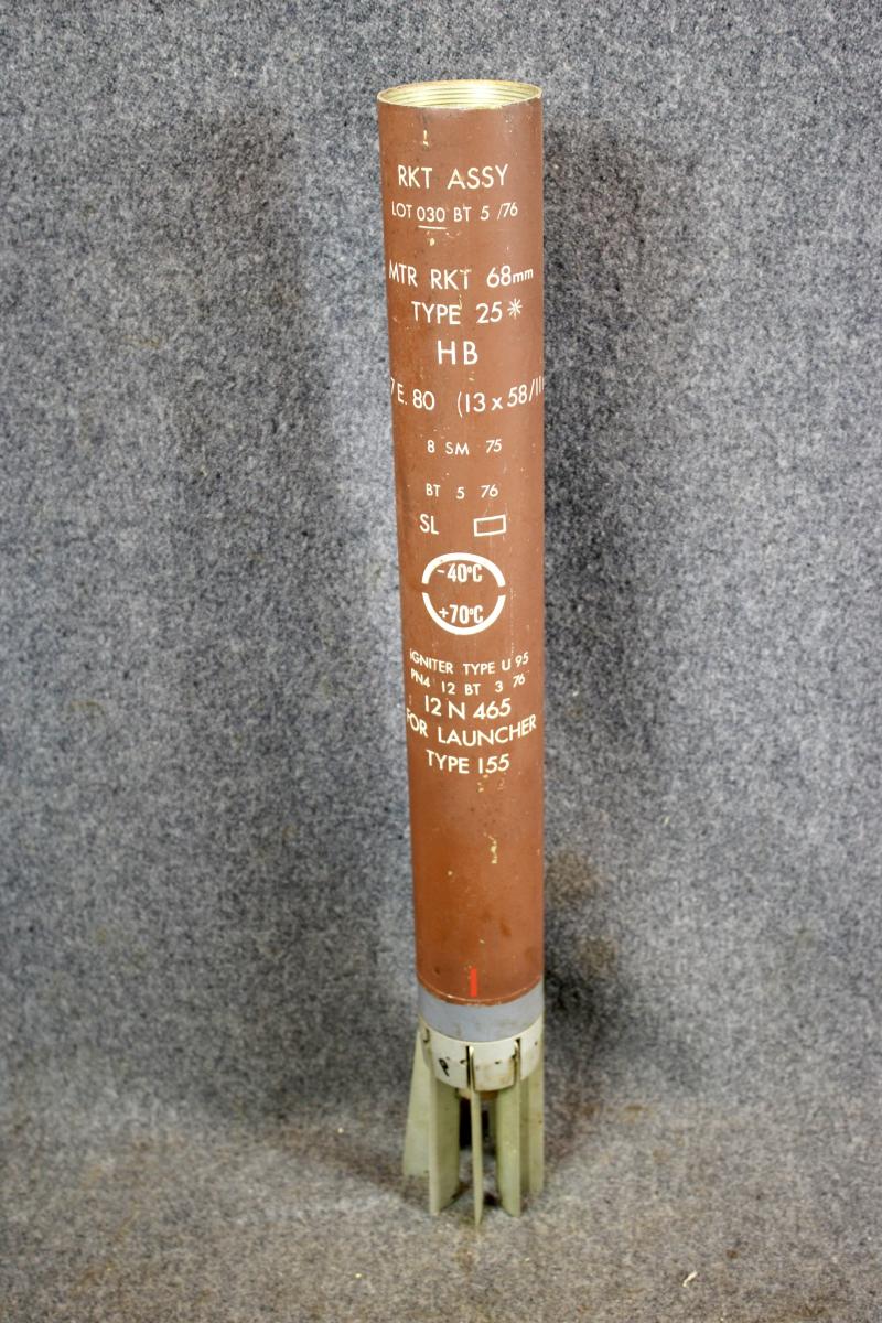 British Inert 68mm Type 25 Mortar Rocket