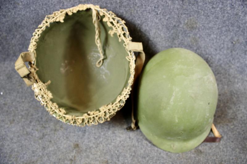 U.S. M1 Fixed Bale Helmet & Camouflage Netting