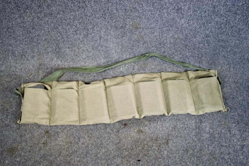 U.S. Ammunition Bandolier & Seven Dummy M16 Magazines