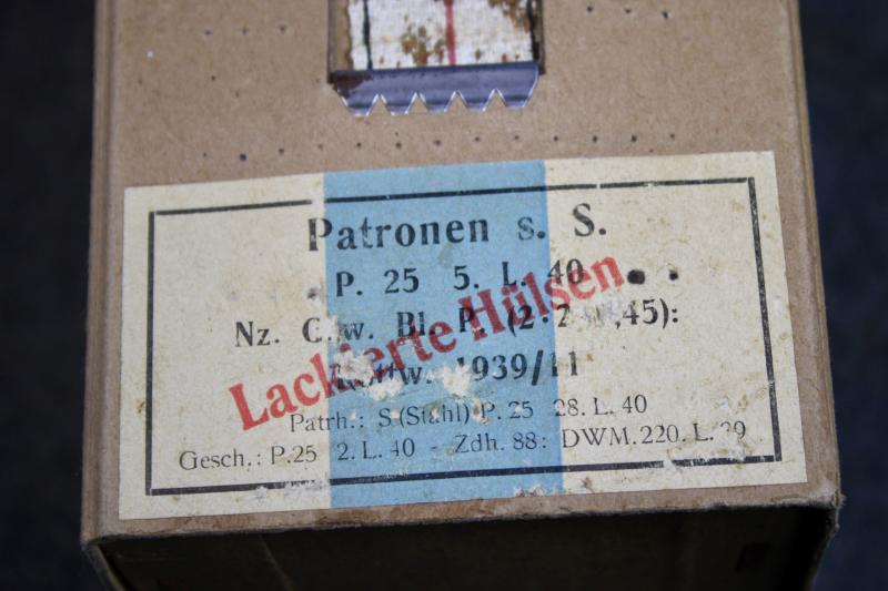 German Cardboard Rifle Ammunition Container
