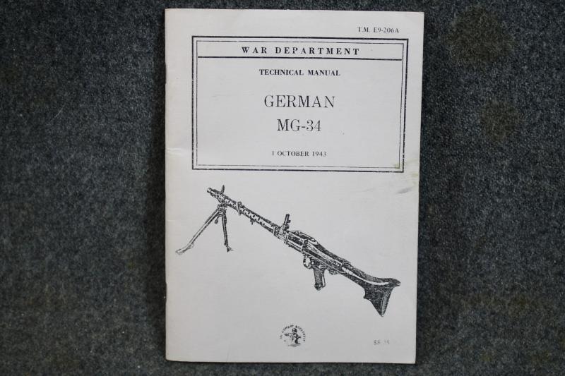 U.S. TME9-206A MG34 Manual