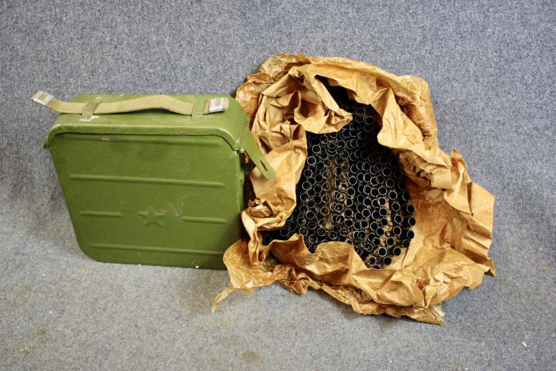 Russian/Soviet  Maxim Machine Gun Ammuntiion Tin & Belt