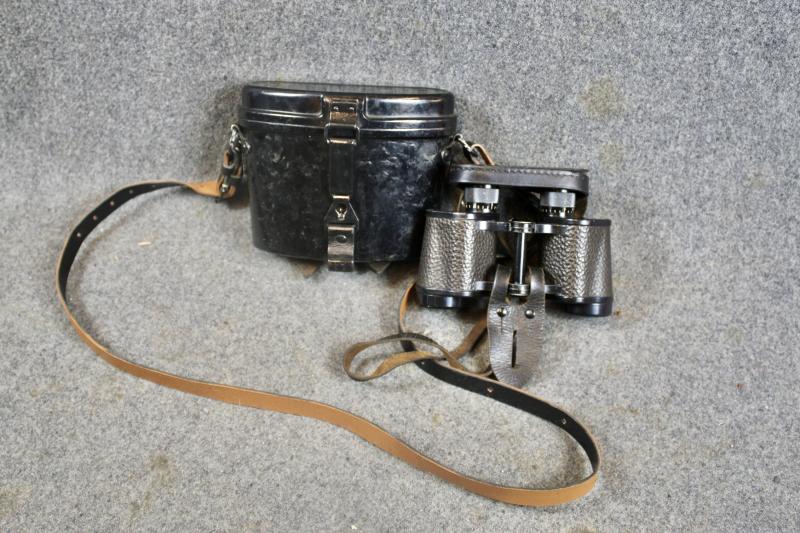 German 6x30 Binoculars & Bakelite Carrying Case