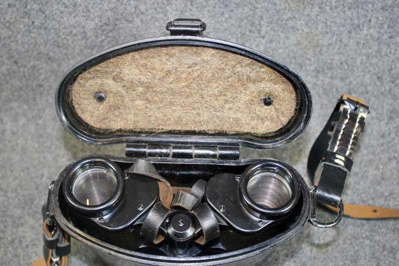 German 6x30 Binoculars & Bakelite Carrying Case
