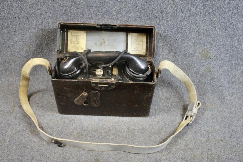 German M33 Field Phone & Shoulder Strap