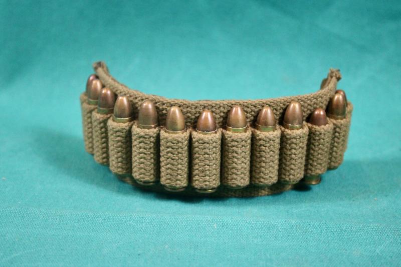 British WW2 .38 Special Rounds on Webbing Holder