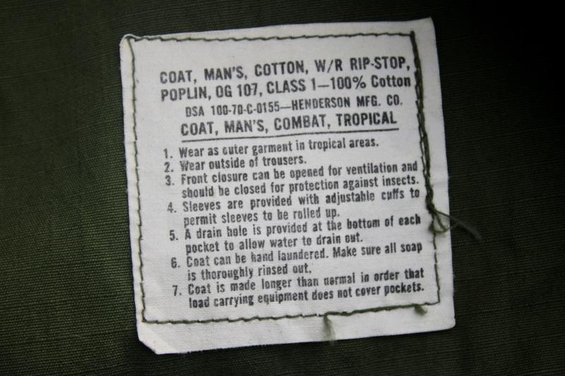 U.S. Army 3rd Pattern Tropical Jacket.