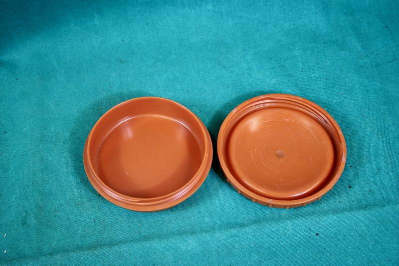 German Orange Bakelite Butter Dish