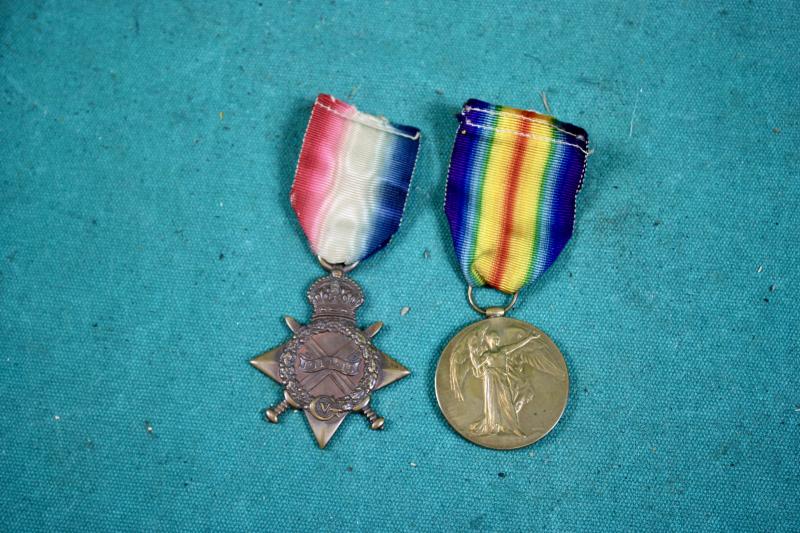 British Twin WW1 Medal Grouping.   ( Named )