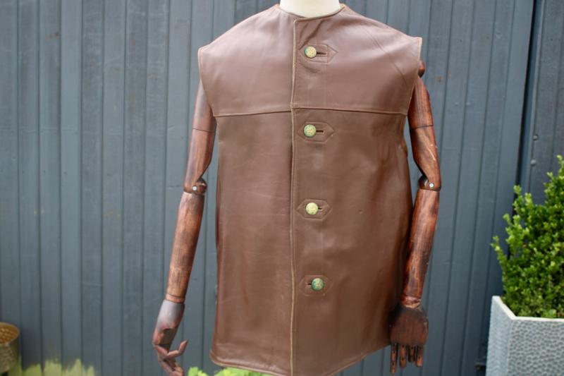Belgium Army Leather Jerkin