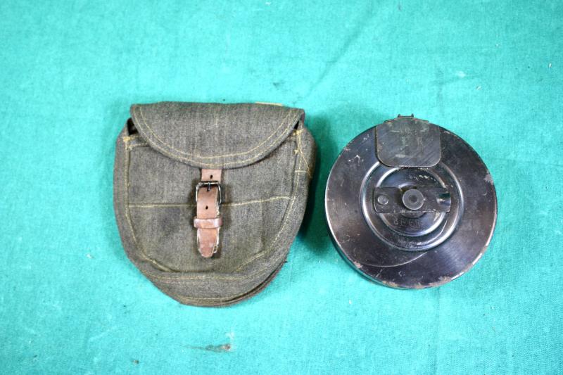 Russian/Soviet PPSH41 Drum Magazine & Pouch